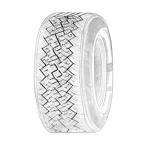 A Tire On A Black Background