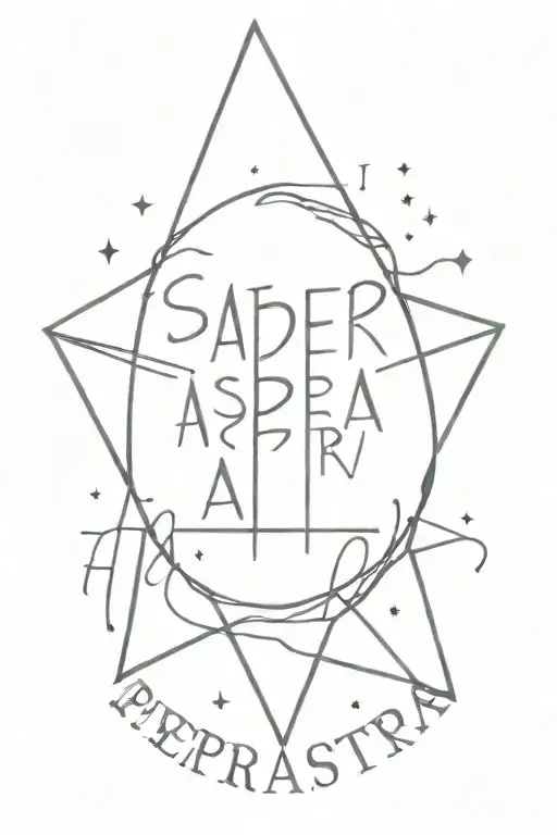 Per Aspera Ad Astra Lettering