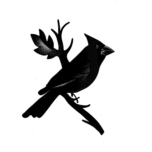 Red Cardinal In Tree