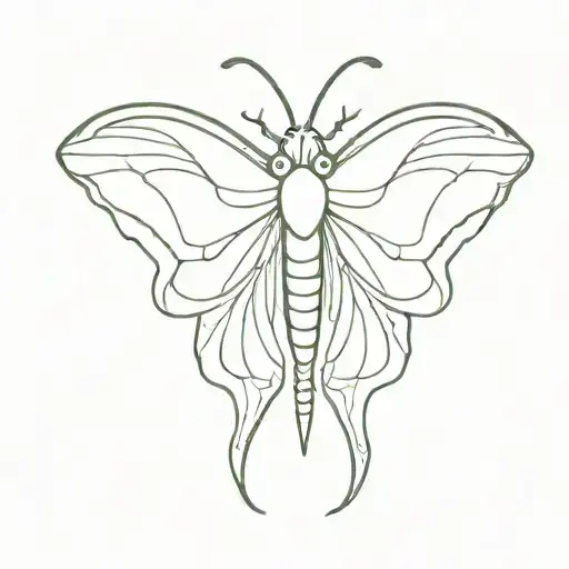 Medieval Design Of A Luna Moth