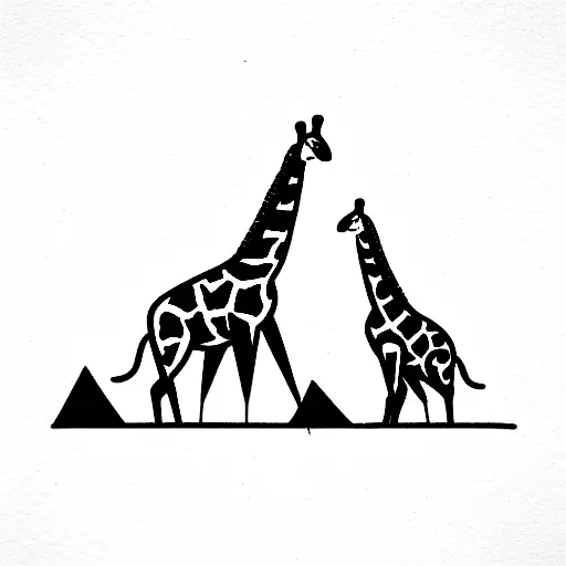 Giraffe And Penguin Couple