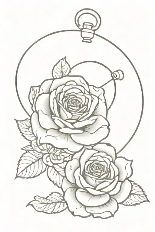 Roses With Watches Love Heart God