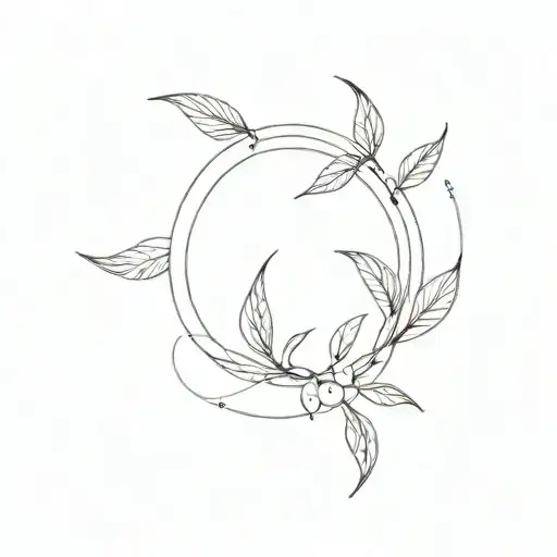 Simple Fine Line Symbols Of Growth