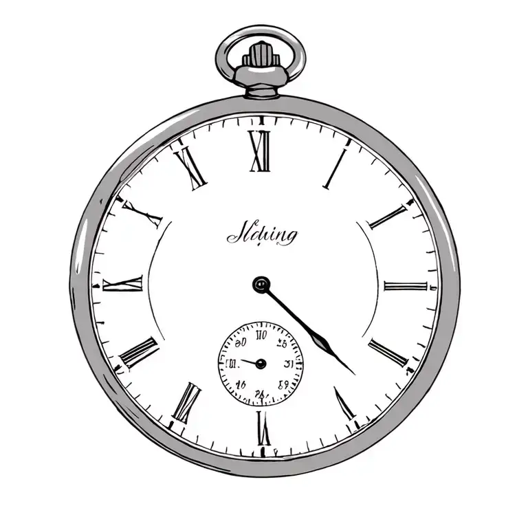 Pocket Watch With Name And Date Of Birth Date