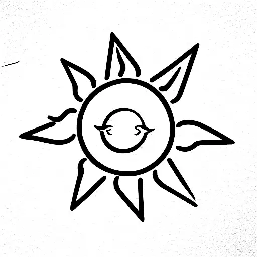 Devil Silhouette With Sun