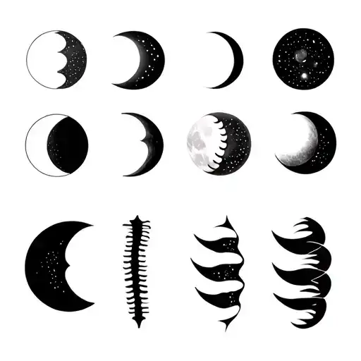 Phases Of The Moon For Spine