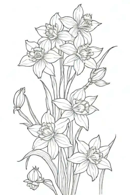 Very Simple Daffodils Sprouting