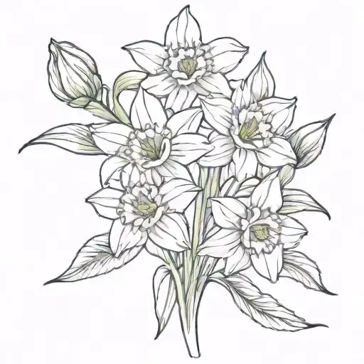 Very Simple Daffodil Sprouting Bouquet