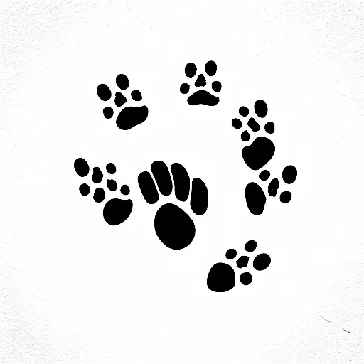 Infinity Sign With Dog Footprints