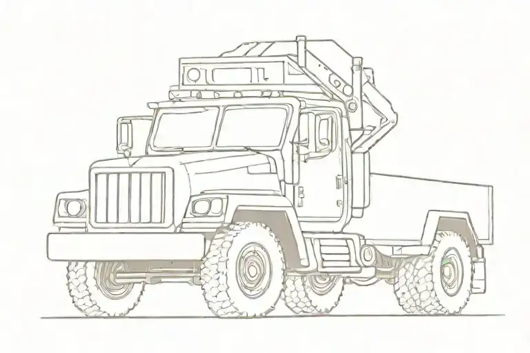 Military Oshkosh Truck Driving