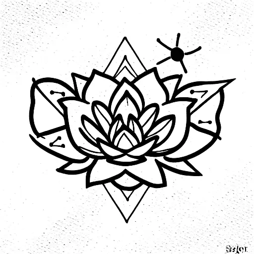 Constellation With Lotus Flower And Chakras