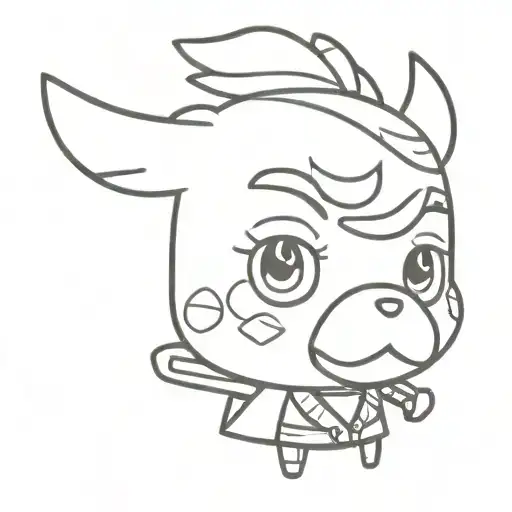 Goldie Animal Crossing Head