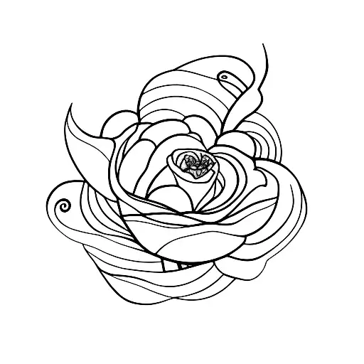 Floral With Feather Sleeve