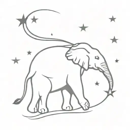 Elephant And Shooting Star