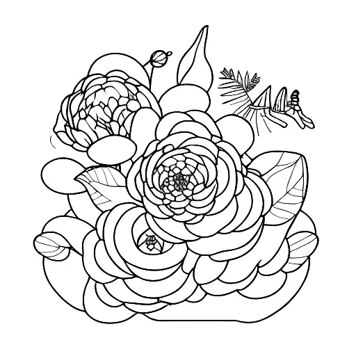 Witchy Peonies Crystals Mushrooms Greenery Moss