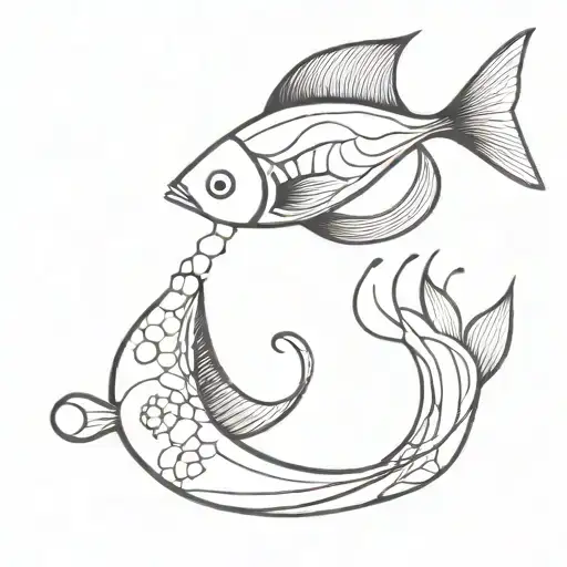 Very Feminine Multicolor Surreal Fish Design