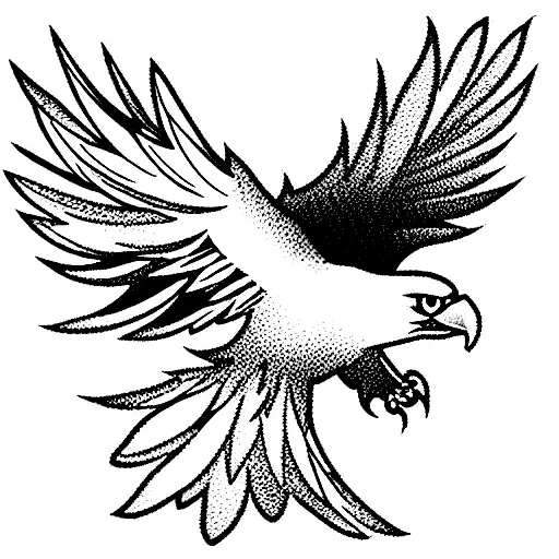 Eagle Surrounded By Maple Leafs