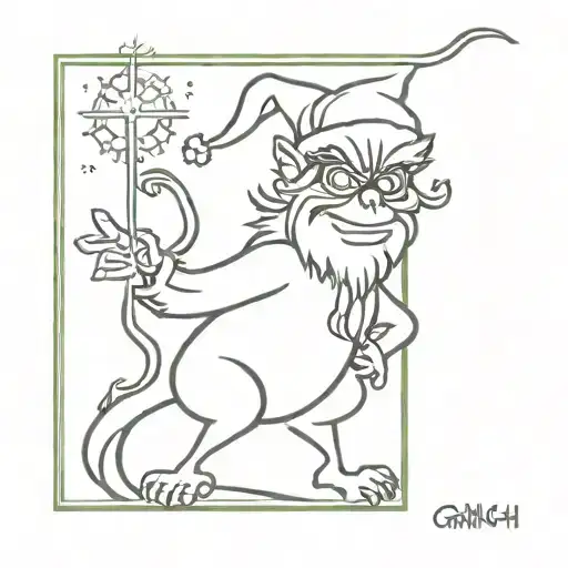 Grinch Snow Tarot Card