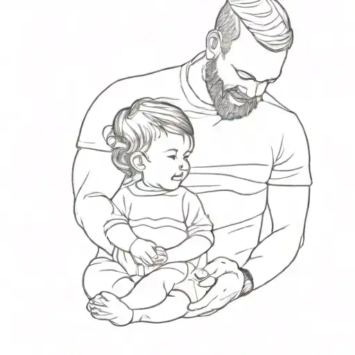 Father & 1 Year Old Daughter