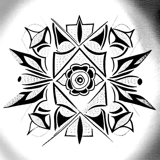 Muai Pattern In Indian Style But Geometric