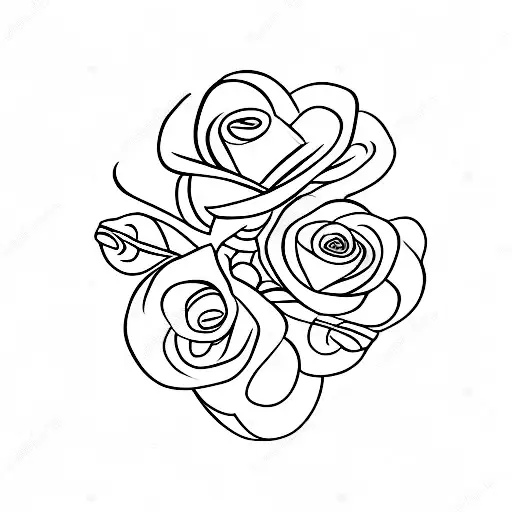 A Rose Intertwined With A Motorcycle Chain
