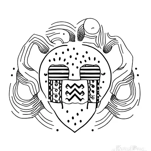 A Minimalist Tattoo Of A Cat Paw Print Filled With A Union Jack Heart