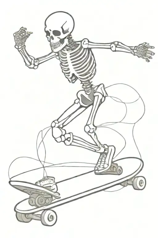 Skeleton Skateboarding