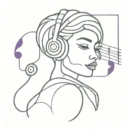 Music Related Tattoo With The Nam Ricky And In The Color Purple