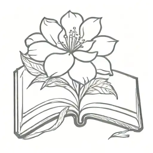 Flower Growing Out Of A Book