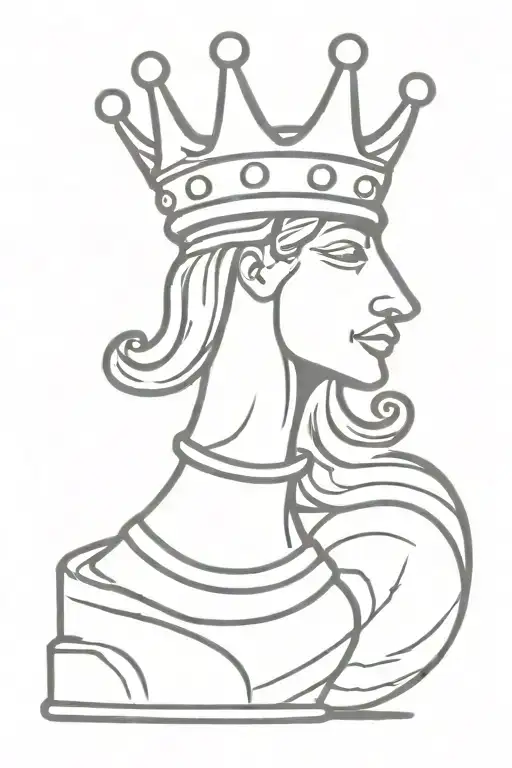 Queen Chess Piece With A Crown Hanging