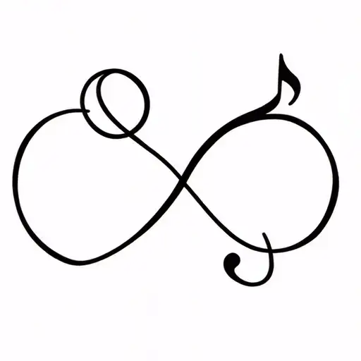 Infinity Sign For Friendships With A Music Note And Semi Colon