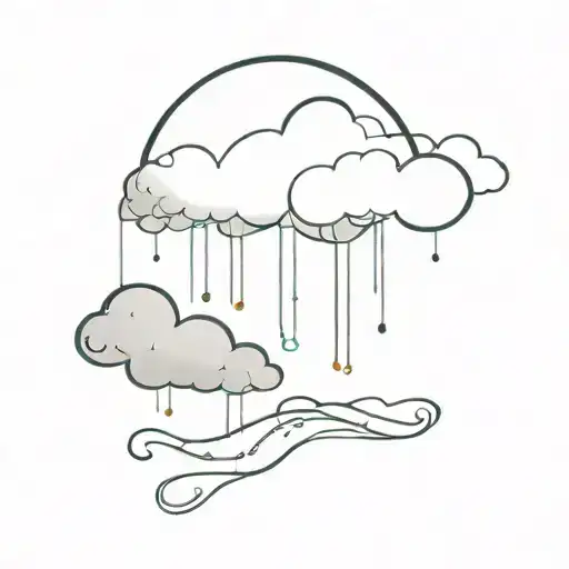 Rain Cloud Moon Intertwined