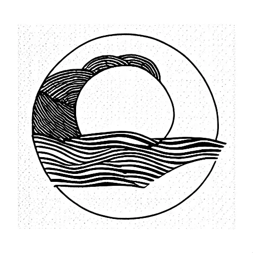 Sunset Small Lines Minimaal