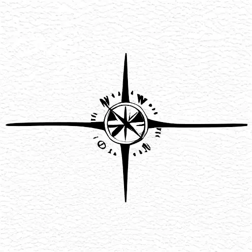 Compass And Heart Wedding Rings