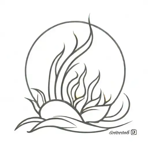 Sun Emitting Flames And Light