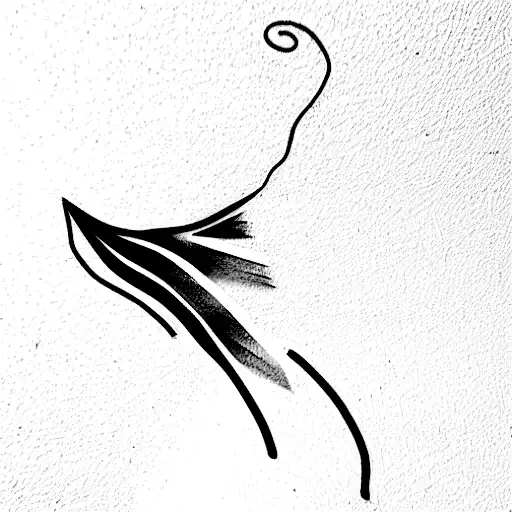 Abstract Flowy Feminine Wing Shaped Smoke