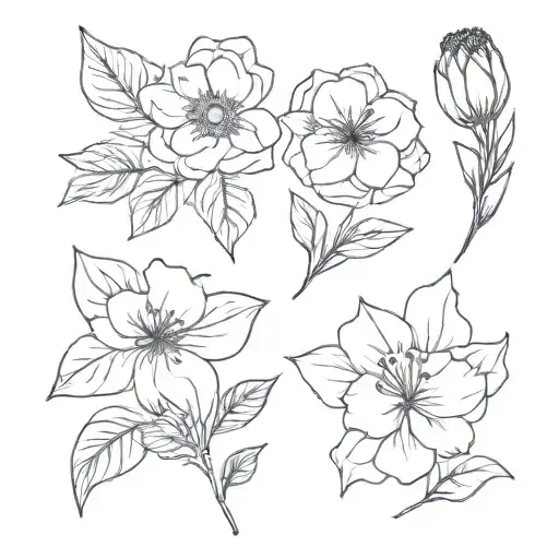 March May August November December Birth Flower Bouquet