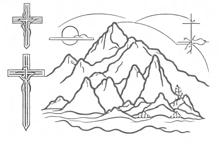 Mountains And Crosses Jesus Cross
