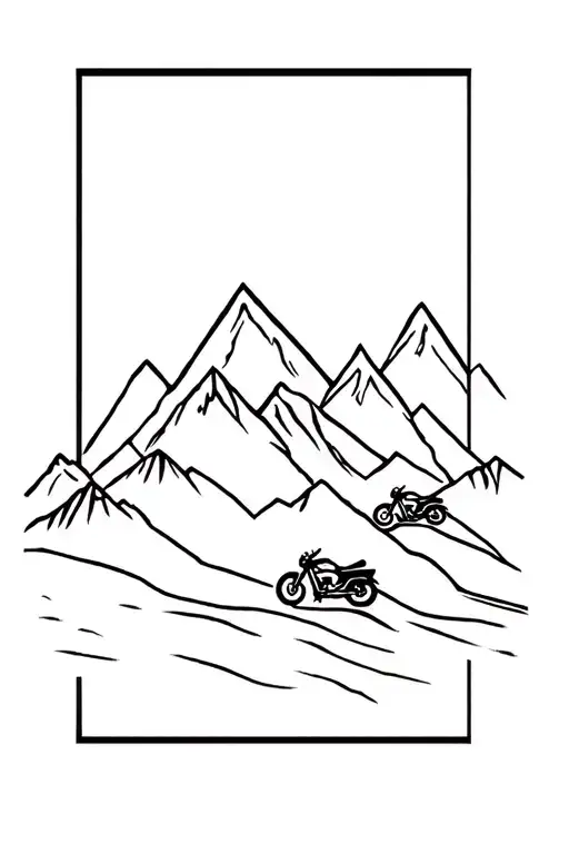 Mountains And Motorbikes Hidden Within