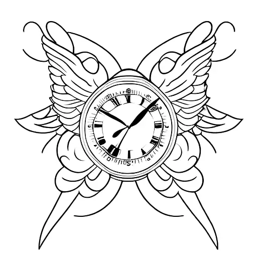 Clock With Wings