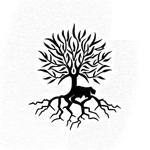 Spine Tree Of Life And Lion