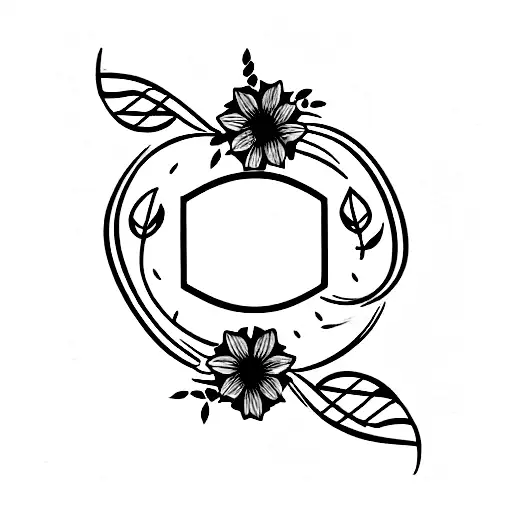 Vine With Flowers And Initials