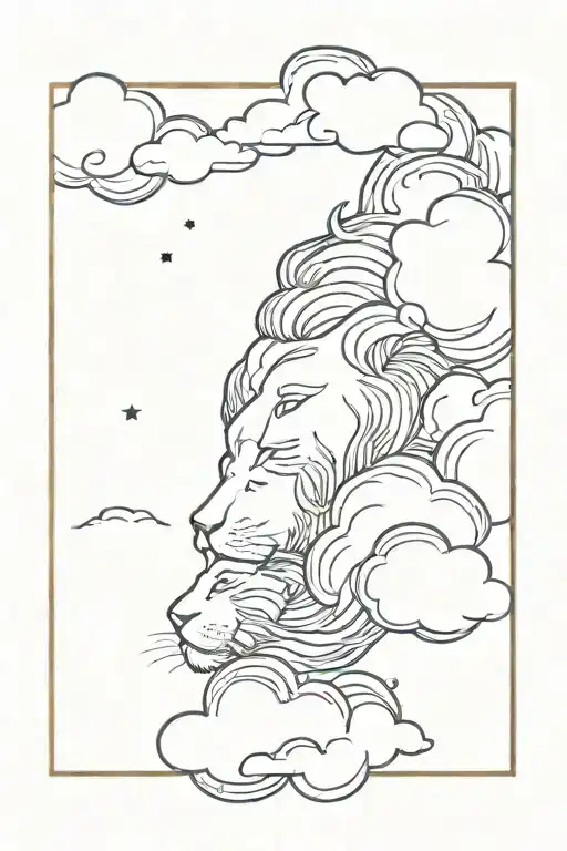 Leo And Cloud Filled Sky