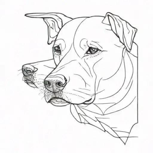 Outline Of Dog Head