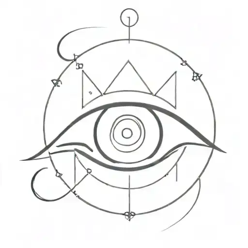 Half A Face One Eye Symbol Integrated Astrological Sign