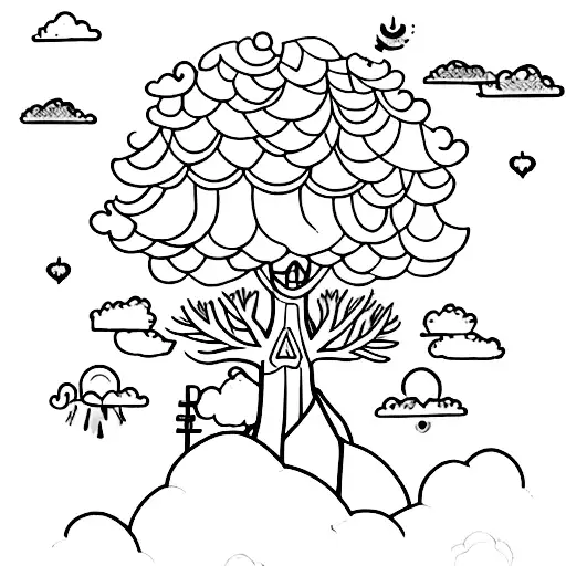 Magical Tree House On A Rainbow