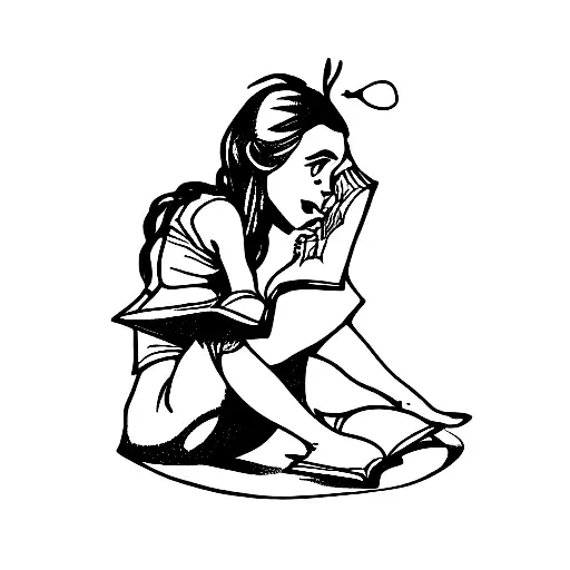 Alice In Wonderland Reading A Book