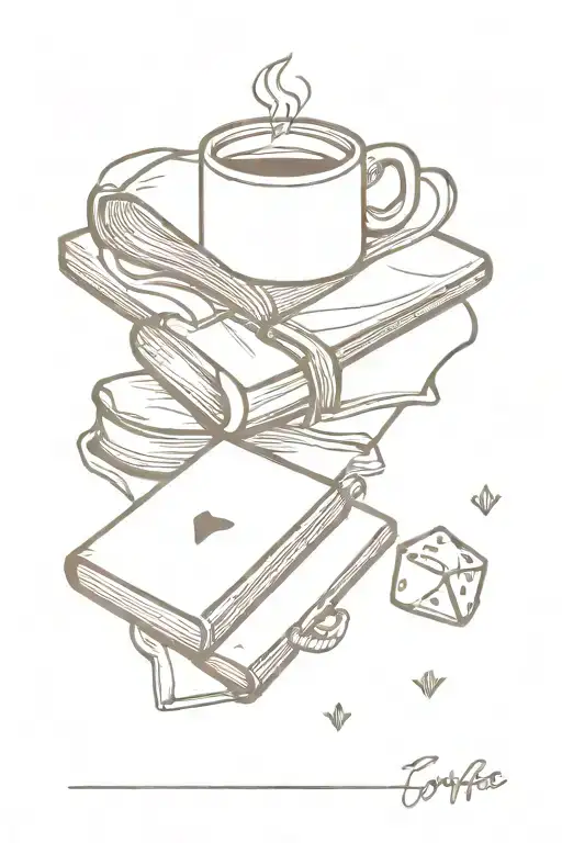 Books Coffee Fangs Crafts Dice