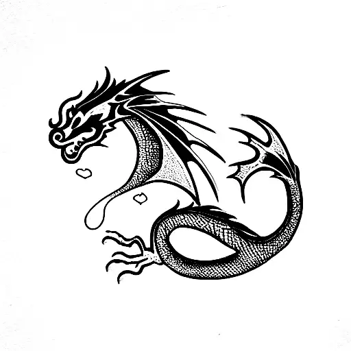 Dragon Siting On The Book