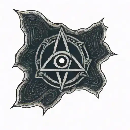 Trinity Knot Celtic With Evil Eye Symbol